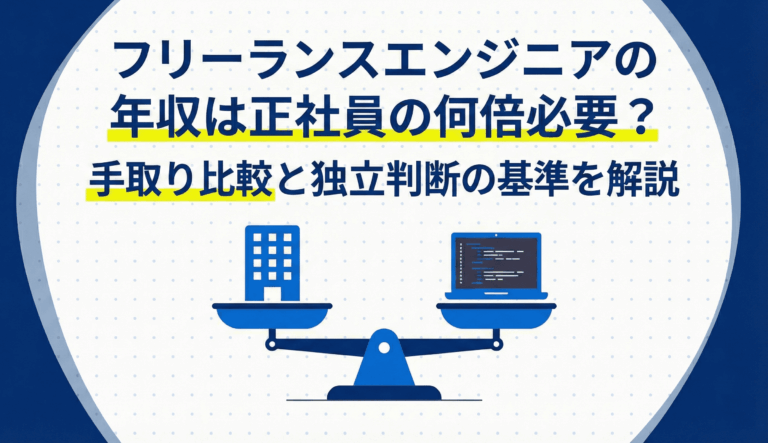 フリーランスエンジニアの年収と正社員の手取り比較